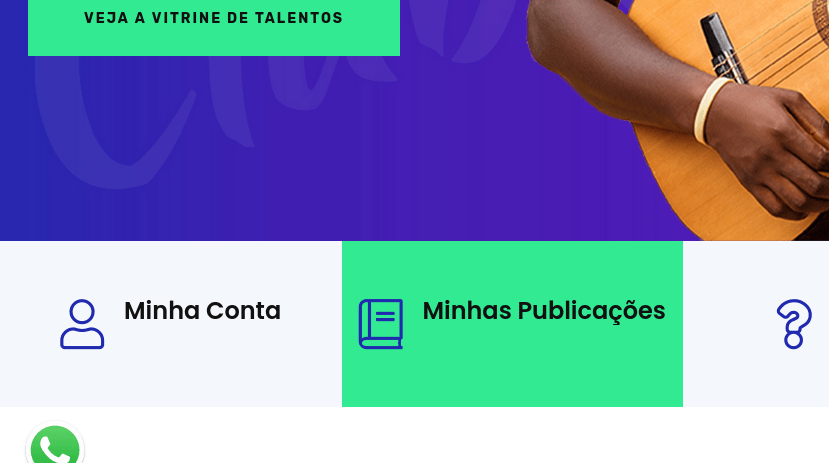 Página Inicial. Destaque para o botão Minha Conta logo abaixo do banner principal.